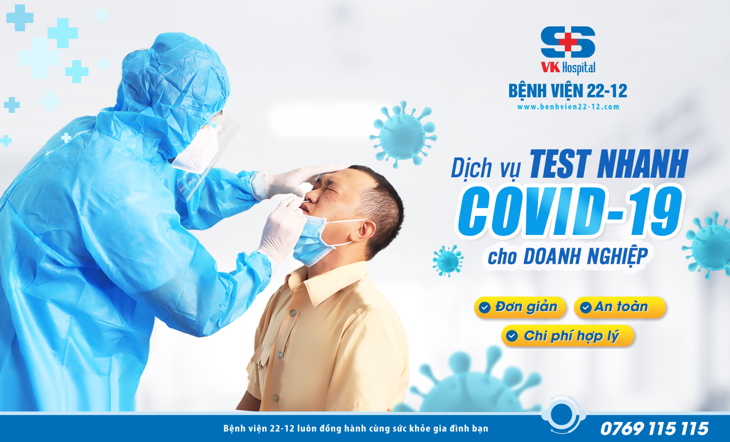Bệnh viện 22-12 | Dịch vụ test nhanh Covid-19 cho doanh nghiệp