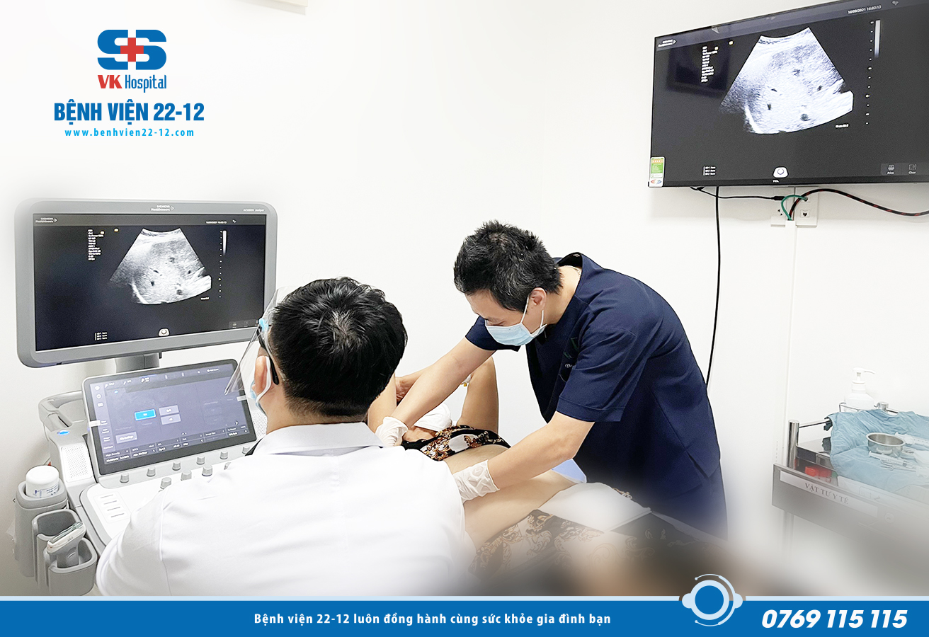 Bệnh viện 22-12 | Siêu âm can thiệp - Chọc hút mủ ổ áp xe gan