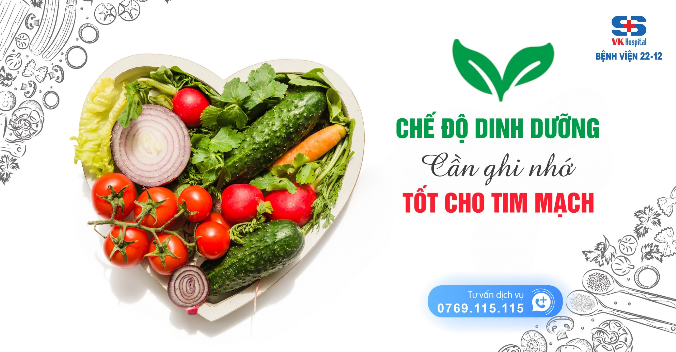 Bệnh viện 22-12 | Chế độ dinh dưỡng cần ghi nhớ tốt cho tim mạch