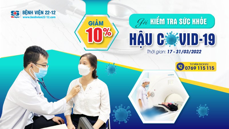 giảm 10% khám sức khỏe hậu covid