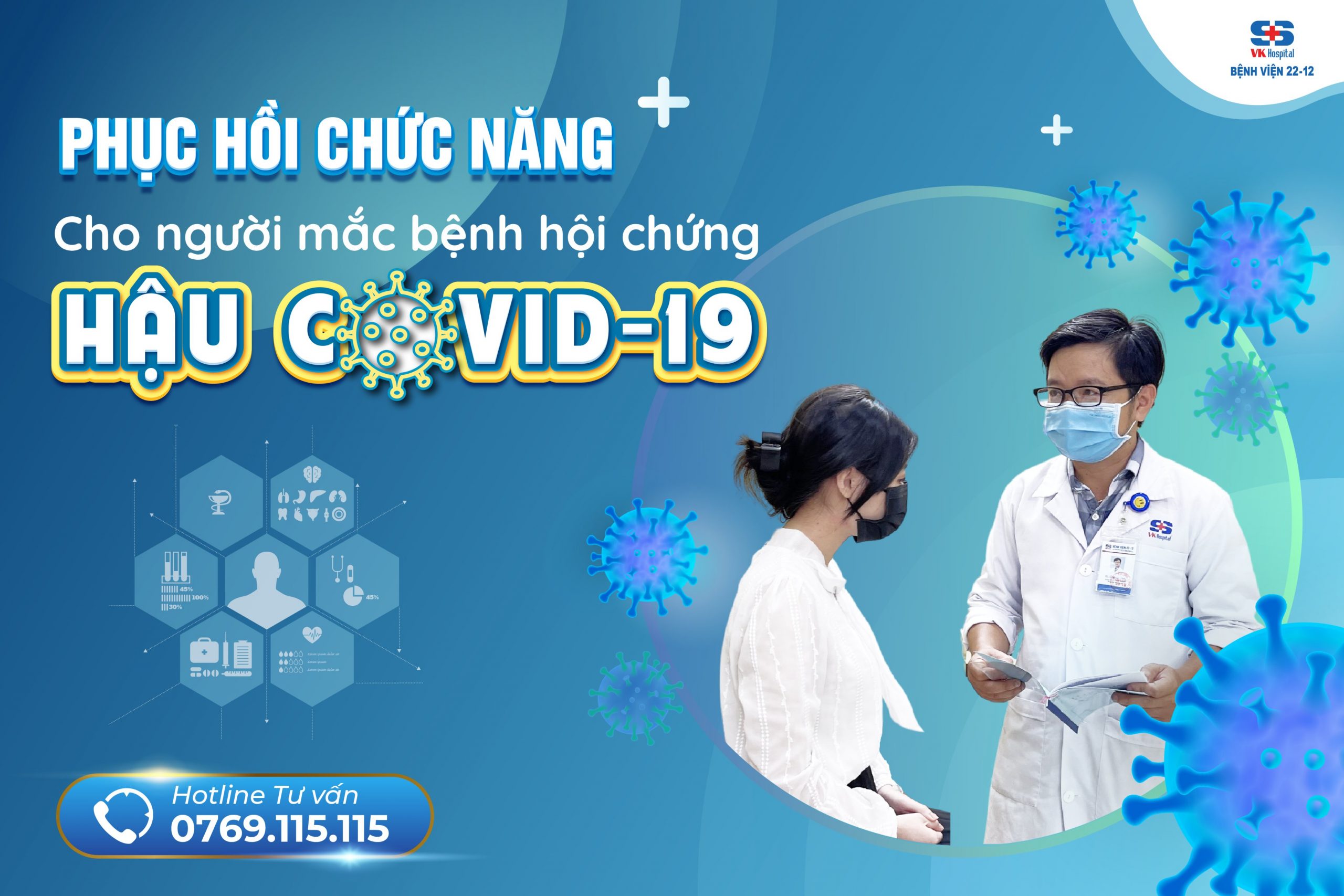 Bệnh viện 22-12 | Phục hồi chức năng cho người bệnh mắc hội chứng “Hậu Covid”