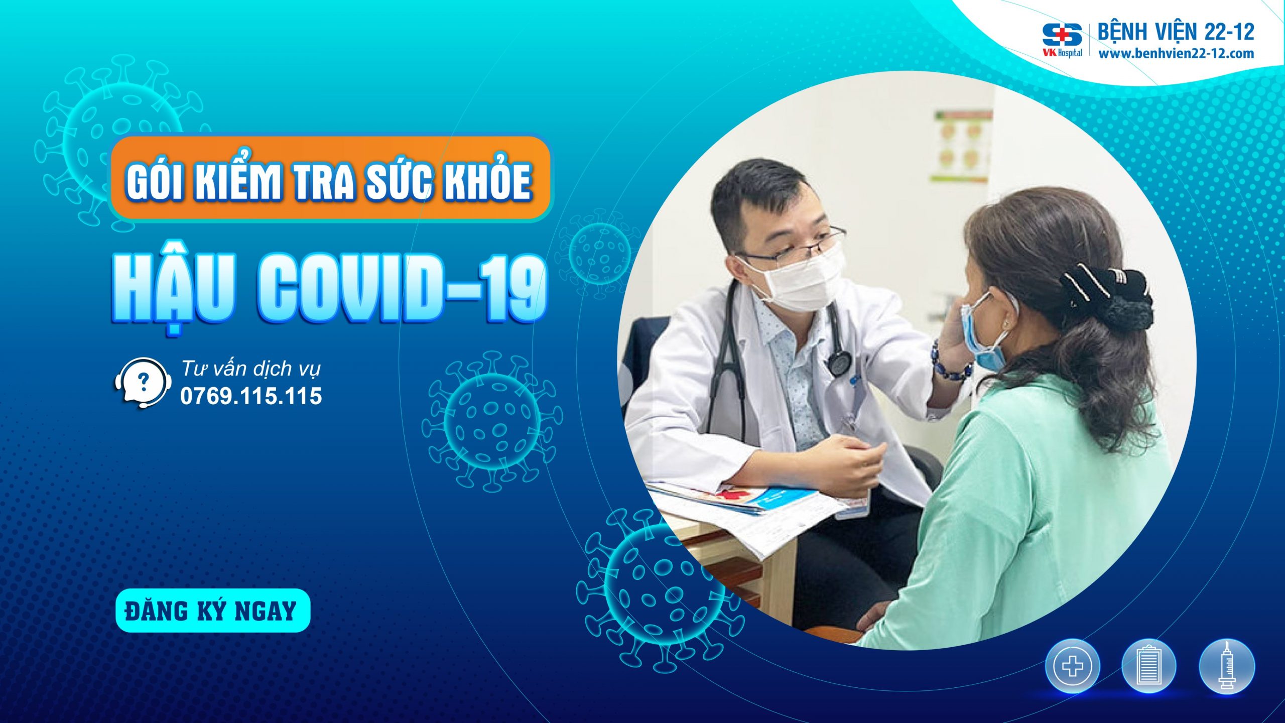 Bệnh viện 22-12 | Gói kiểm tra sức khỏe Hậu Covid-19