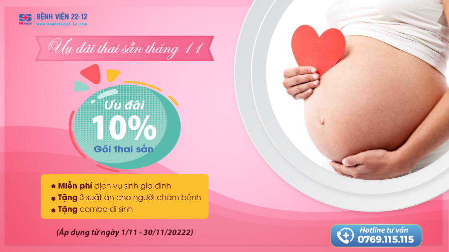 Bệnh viện 22-12 | Ưu đãi thai sản tháng 11