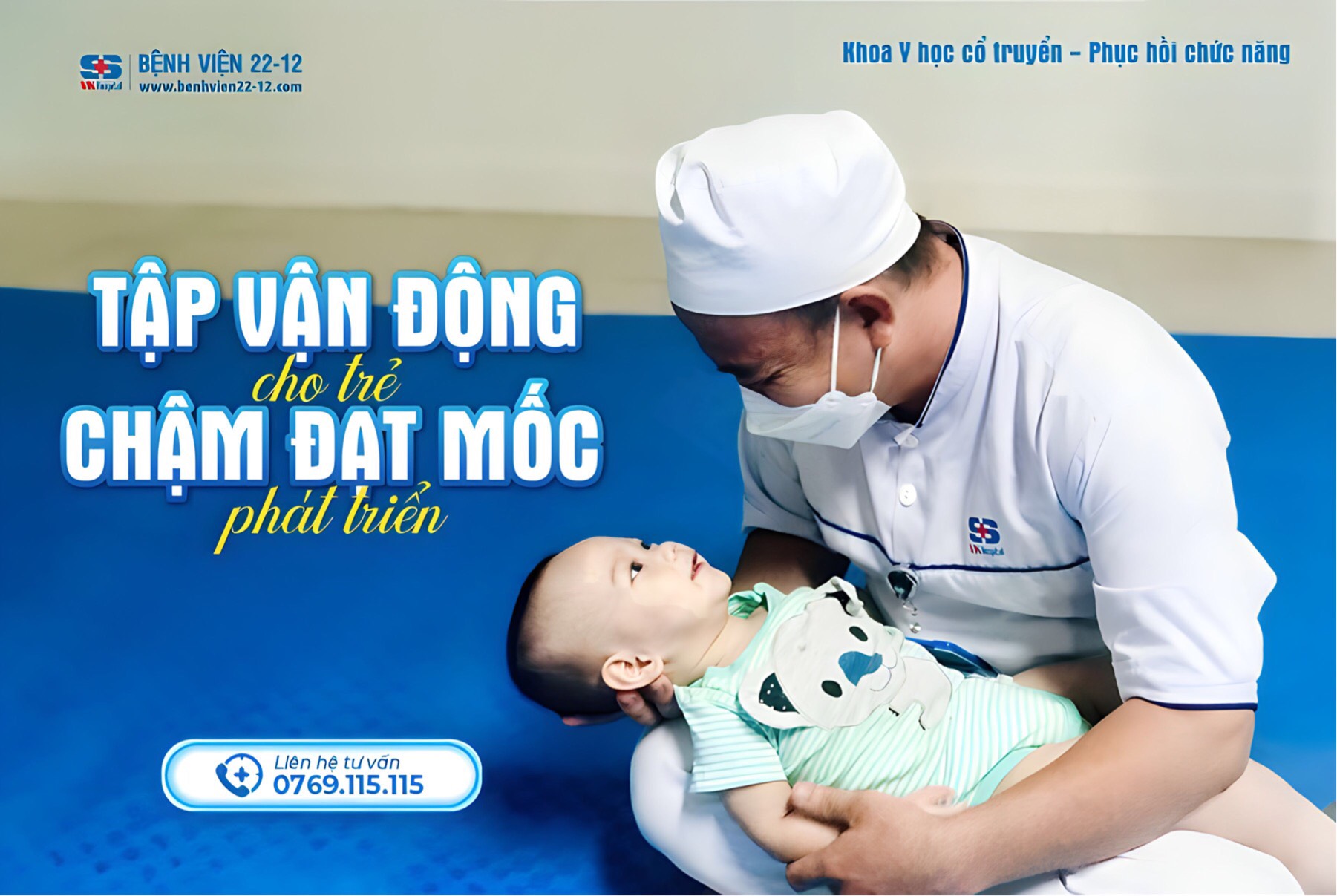 Benh vien 22-12 | Tap van dong cho tre Cham dat moc phat trien