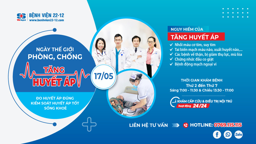 Bệnh viện 22-12 | Ngày tăng huyết áp thế giới Bệnh viện 22-12 | Ngày tăng huyết áp thế giới