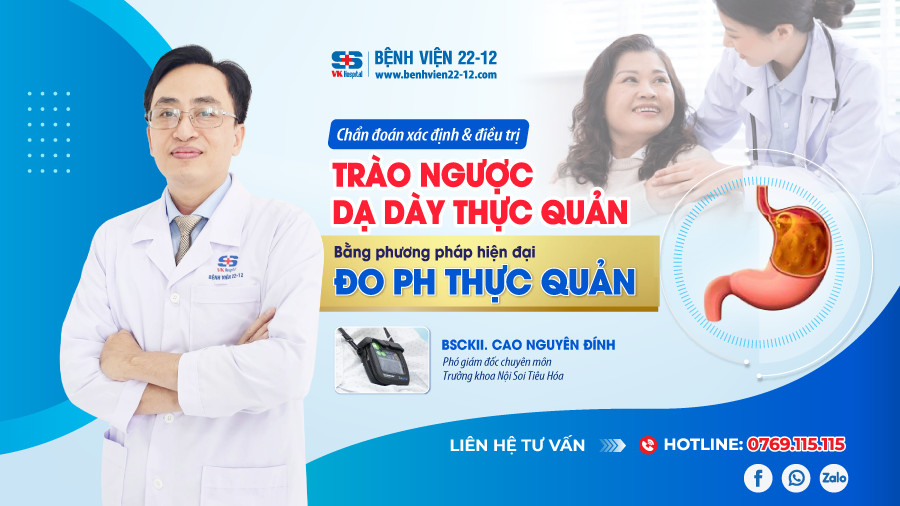 Bệnh viện 22-12 | Đo pH Thực quản 24 giờ - Giải pháp hàng đầu cho chẩn đoán xác định và điều trị trào ngược dạ dày thực quản! Bệnh viện 22-12 | Đo pH Thực quản 24 giờ - Giải pháp hàng đầu cho chẩn đoán xác định và điều trị trào ngược dạ dày thực quản!