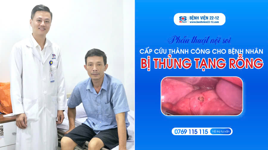 Bệnh viện 22-12 | Phẫu thuật nội soi cấp cứu thành công cho bệnh nhân bị thủng dạ dày Bệnh viện 22-12 | Phẫu thuật nội soi cấp cứu thành công cho bệnh nhân bị thủng dạ dày