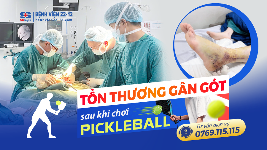 Tổn thương gân gót sau khi chơi Pickleball
